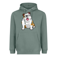 Sage ENGLISH BULLDOGS Awesome Funny Bulldog Pups Dogs Heavyweight Hoodie - maiPhamDesign