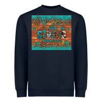 Navy she is strong gemstone sunflower leopard Heavyweight Sweatshirt - Artiststas