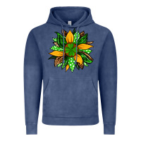 Vintage Denim St. Patrick's sunflower Vintage Hoodie - OliviaCreatesArt