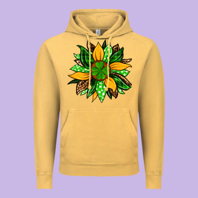 St. Patrick's Sunflower Vintage Hoodie Designed By Oliviacreatesart