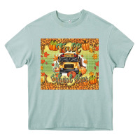Arona fall school bus Heavy Core Tee - texasbilliewilder
