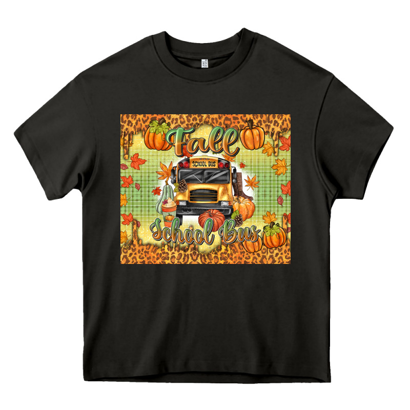 Fall School Bus Heavy Core Tee by texasbilliewilder | Teevron