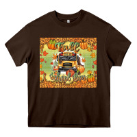 Chocolate Brown fall school bus Heavy Core Tee - texasbilliewilder