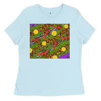 Baby Blue Mardi Gras Crabs and lemons tumbler Ladies Tee - HowdyJamesFarm