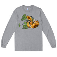 Heather Grey sunflower pumpkin Long Sleeve Tee - RanaPortraitStore