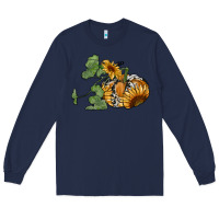 Navy sunflower pumpkin Long Sleeve Tee - RanaPortraitStore
