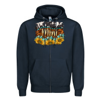 Navy western mini Zipper Hoodie - BarkalooDesign