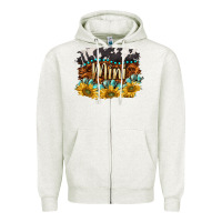 Oatmeal Heather western mini Zipper Hoodie - BarkalooDesign