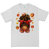 Dove Grey christmas afro messy bun Premium Tee - texasbilliewilder