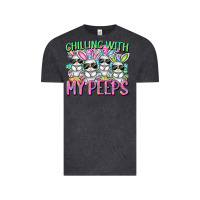 Vintage Black Chilling with my peeps Easter bunnies Vintage Tee - CowGirlArtShop