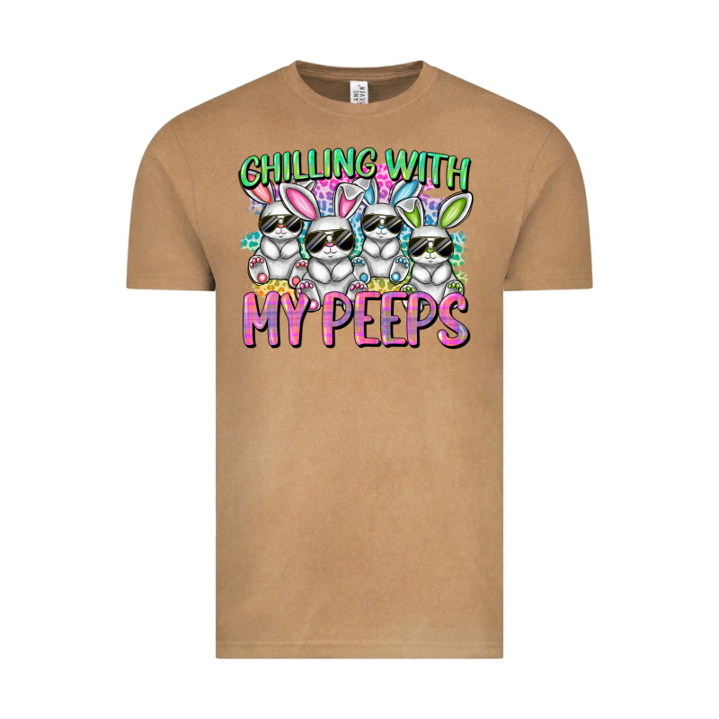 Chilling With My Peeps Easter Bunnies Vintage Tee by CowGirlArtShop | Teevron