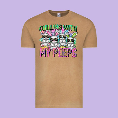 Chilling With My Peeps Easter Bunnies Vintage Tee Designed By Cowgirlartshop