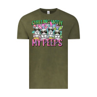 Vintage Olive Chilling with my peeps Easter bunnies Vintage Tee - CowGirlArtShop