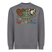 Storm autism awareness leopard cowhide herts puzzle Heavyweight Sweatshirt - Artiststas
