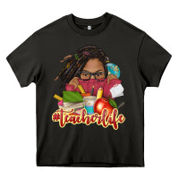 Asphalt afro woman teacher life Heavy Core Tee - NancyCooperArtShop