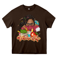 Afro Woman Teacher Life Heavy Core Tee | Teevron