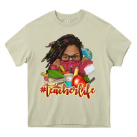 Mossy afro woman teacher life Heavy Core Tee - NancyCooperArtShop