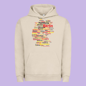 Germany Map Silhouette Towns Cities Flag Berlin Travel T Shirt Urban Hoodie Designed By Maiphamdesign
