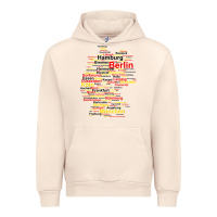 Sandshell germany map silhouette towns cities flag berlin travel t shirt Urban Hoodie - maiPhamDesign