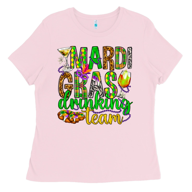 Mardi Gras Drinking Team Ladies Tee by HowdyJamesFarm | Teevron