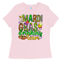 Bubblegum Pink Mardi Gras drinking team Ladies Tee - HowdyJamesFarm