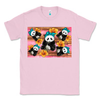 Bubblegum Pink Baby panda flowers Classic Tee - Artiststas