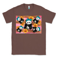 Chestnut Baby panda flowers Classic Tee - Artiststas