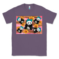 Lavender Baby panda flowers Classic Tee - Artiststas