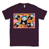 Plum Baby panda flowers Classic Tee - Artiststas