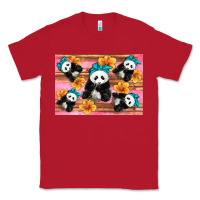 Red Baby panda flowers Classic Tee - Artiststas