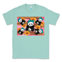 Seafoam Baby panda flowers Classic Tee - Artiststas