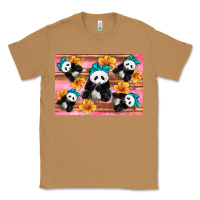 Toasted Coconut Baby panda flowers Classic Tee - Artiststas