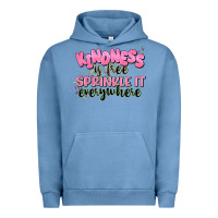 Pigment Pebble Blue kindness is free sprinkle it everywhere Urban Hoodie - JahusDesignShop