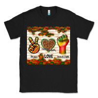 Black peace love juneteenth Classic Tee - TumblerDesignByShophia