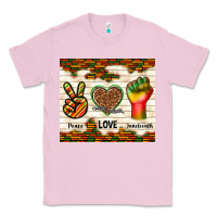 Bubblegum Pink peace love juneteenth Classic Tee - TumblerDesignByShophia