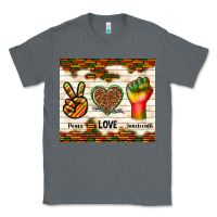 Charcoal Heather peace love juneteenth Classic Tee - TumblerDesignByShophia