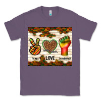 Lavender peace love juneteenth Classic Tee - TumblerDesignByShophia