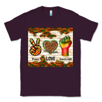 Plum peace love juneteenth Classic Tee - TumblerDesignByShophia
