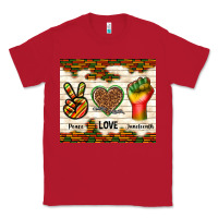 Red peace love juneteenth Classic Tee - TumblerDesignByShophia