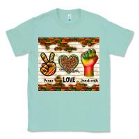 Seafoam peace love juneteenth Classic Tee - TumblerDesignByShophia