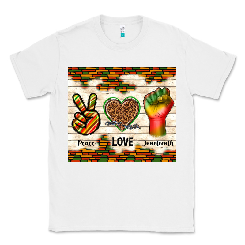 Peace Love Juneteenth Classic Tee by TumblerDesignByShophia | Teevron