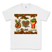White peace love juneteenth Classic Tee - TumblerDesignByShophia