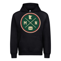 Black Classic Minnesota Hockey MN Outline Pullover Hoodie Urban Hoodie - maiPhamDesign
