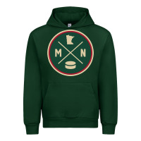 Forest Green Classic Minnesota Hockey MN Outline Pullover Hoodie Urban Hoodie - maiPhamDesign