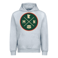 Heather Grey Classic Minnesota Hockey MN Outline Pullover Hoodie Urban Hoodie - maiPhamDesign
