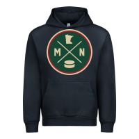 Navy Classic Minnesota Hockey MN Outline Pullover Hoodie Urban Hoodie - maiPhamDesign