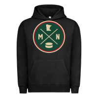 Pigment Black Classic Minnesota Hockey MN Outline Pullover Hoodie Urban Hoodie - maiPhamDesign