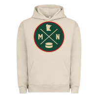Pigment French Oak Classic Minnesota Hockey MN Outline Pullover Hoodie Urban Hoodie - maiPhamDesign