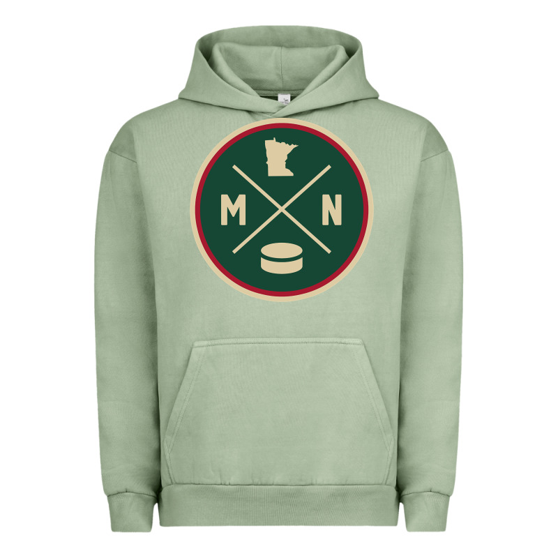 Classic Minnesota Hockey Mn Outline Pullover Hoodie Urban Hoodie by maiPhamDesign | Teevron