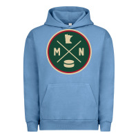 Pigment Pebble Blue Classic Minnesota Hockey MN Outline Pullover Hoodie Urban Hoodie - maiPhamDesign